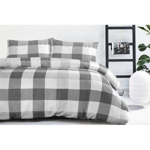 Parure de Lit 3 Pièces "Nevada" 220x240cm Gris Prix