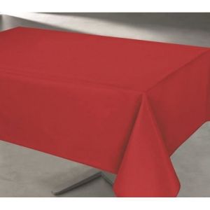 Univers décor Nappe anti tache rectangulaire rouge