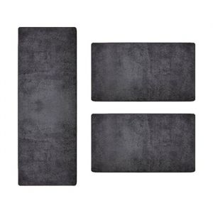Descente de lit Sundae Gris anthracite 77 1 tapis 67 x 250 cm + 2 tapis 67 x 140 cm