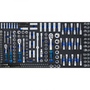 BGS 74434 | Insert de servante d'atelier XL : Jeu de clé à douilles | 216 pièces