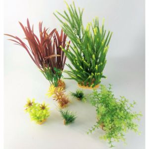 Zolux Déco plantkit idro n°4. plantes artificielles. 7 pieces. H 33 cm. décoration d'aquarium.