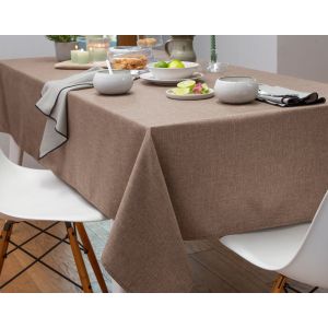 Nappe rectangulaire 180x240 marron en polyester