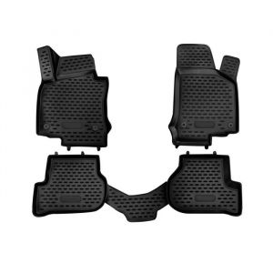Omac Tapis de sol pour Volkswagen Golf 6 2009-2013 sur mesure en caoutchouc Noir