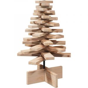 VidaXL Arbre de Noël en bois pour décoration 60 cm bois massif de pin