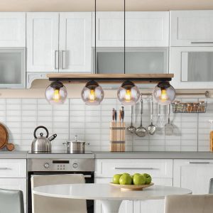 Globo Suspension - Conni - noir - verre verre fum&eacute; - grande