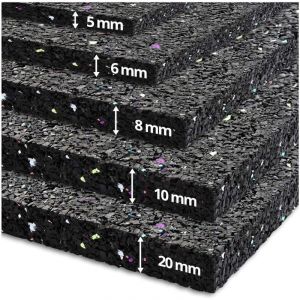 ETM - Tapis Anti-Vibrations Qui absorbe Les Vibrations et Le Bruit, d&eacute;coupable, ep = 20 mm, 62,5 x 250 cm