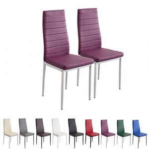Image de P'tit Albatros 2867 MILANO Lot de 2 chaises, pourpre