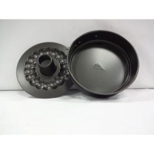 Patisse 2904 moule &agrave; manqu&eacute;charni&egrave;re antiadh&eacute;sif double fond acier rev&ecirc;tu gris anthracite 16 cm