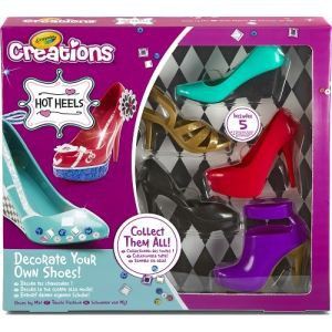 Crayola Pack de 5 chaussures Hot Heels à décorer