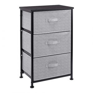 Image de Amazon Basics Commode pour armoire - 3 tiroirs en tissu - noir