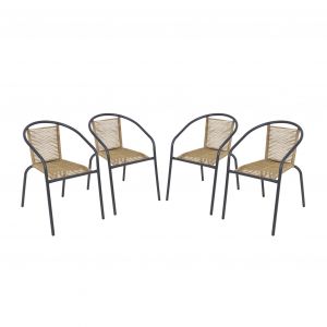 Fauteuils de jardin (lot de 4)