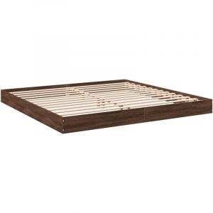 VidaXL Cadre de lit sans matelas chêne marron 180x200 cm