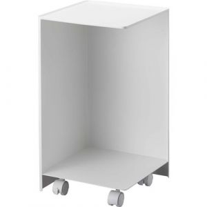 Rangement pour toilettes sur roulettes Caster Blanc