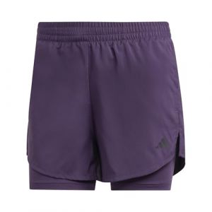 Adidas Short AEROREADY Made for Training Minimal Two-in-One violet noir femme - XS