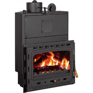 Insert de chemin&eacute;e PRITY AC W20 25 kW &Oslash;200 mm porte en fonte