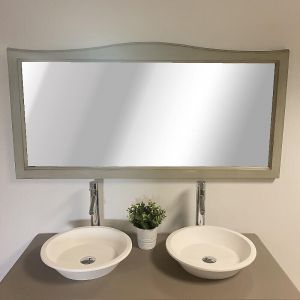 Miroir en Acacia gris vieilli de 140 cm - Garriguo