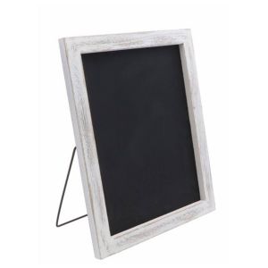 Ruedelafete Cadre rustique blanchi en bois ardoise avec support métal 27x33cm