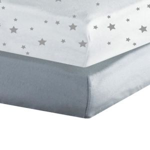 Image de Trois Kilos Sept Lot de 2 draps housse 40 x 80 cm
