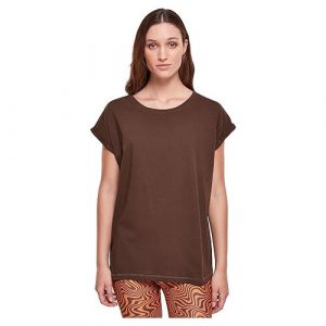 Urban classics Ladies Extended Shoulder Tee, T-Shirt Femme, Brown,