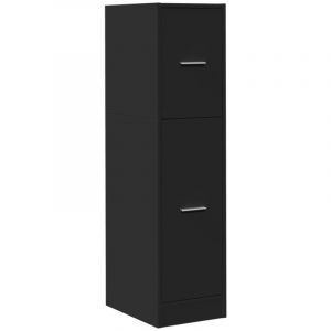 VidaXL Armoire d'apothicaire noir 30x41x118 cm bois d'ingénierie