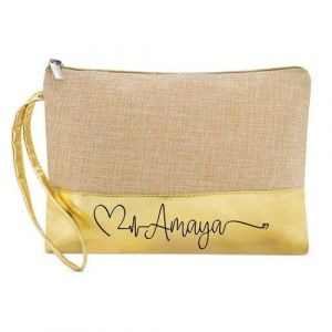 Poc tte Trousse Dore Maquillage Stylo Poc tte Trousse prenom Coeur