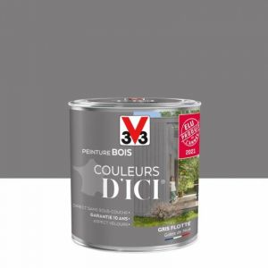 V33 Peinture bois Couleurs d'ICI Velours gris flott&eacute;