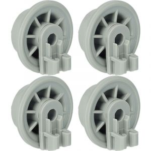 Vhbw 4x Roulette pour panier inférieur compatible avec Hotpoint lave-vaisselle - Diamètre 35 mm