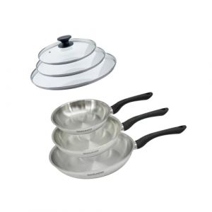Fackelmann Set 3 poêles et 3 couvercles Geneva