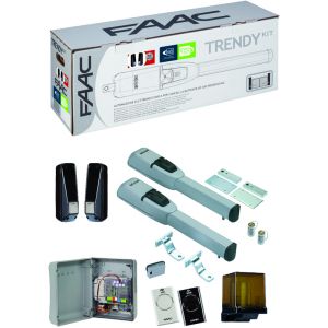 Image de FAAC KIT TRENDY INTEGRAL Motorisation portail 2 battants