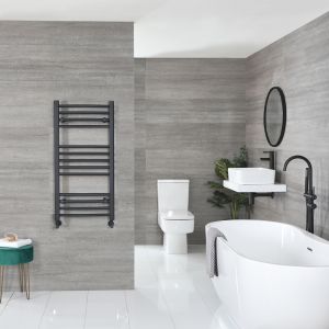 Hudson Reed Sèche-serviettes plat – Anthracite – 100 cm x 50 cm - Artle