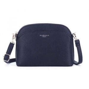 Flora Co Paris - Petit Sac Bandoulière Arrondi Multi-poches Femme - Bleu Marine