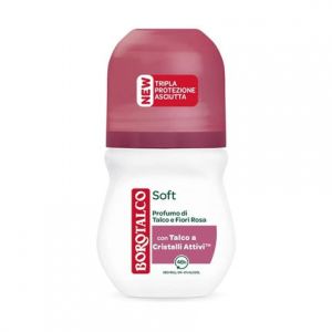 Borotalco Soft Deodorant Roll On with Active Crystals - Triple Protection for 48 Hours 50ml Unisexe