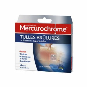 Image de Mercurochrome Tulles Brûlures et Blessures Superficielles 4 Tulles