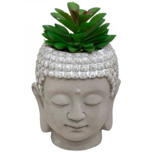 Atmosphera Plante artificielle Bouddha en ciment H 9.5 cm MODELE C