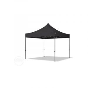 Intent24 TOOLPORT Tente pliante 3x3 m - Acier, PES env. 350g/m², 2 côtés panoramiques, noir