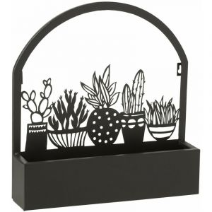 Jardinière Murale en Métal "Cactus" 39cm Noir Prix