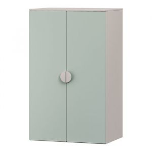 [en.casa] - Armoire pour enfants Sandnes 123 x 60 x 40 cm blanc vert menthe