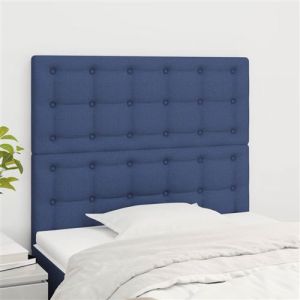 VidaXL Hoofdborden 2 st 90x5x78/88 cm stof blauw3116754