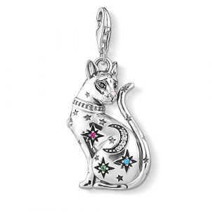 Image de Thomas Sabo Pendentif Charm argent sterling 925, noirci, émail à froid Gris