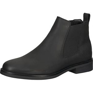 Clarks Memi Top, Bottine Chelsea Femme, Cuir Noir, 37 EU