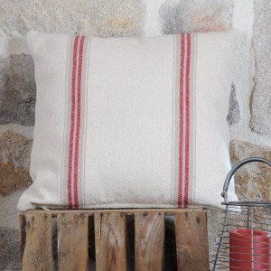 Stof Coussin carré coton (50 cm) Montauban Rouge