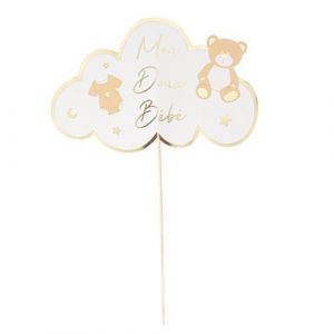 Décoration gâteau nuage doux bébé 16x14cm - artifetes 93866