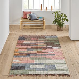 Image de Tapis multicolore tissé plat, Kanta Multicolore Taille 120x170 cm;160x230 cm;200x290 cm