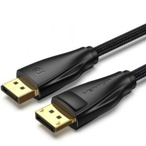 Câble DisplayPort Vention HCCBI 1.4 8K 3 m, noir, DP mâle vers mâle, cuivre tressé