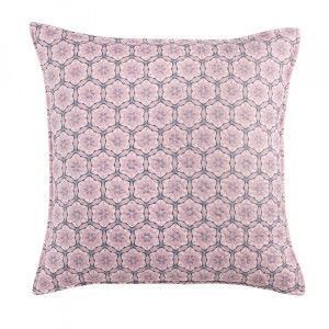 Image de Housse de coussin (60 cm) Isaline Bleu/Rose