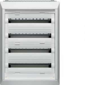 Hager Coffret VEGA D hauteur 750mm encastr&eacute; 4 rang&eacute;es 96 modules FU42DN