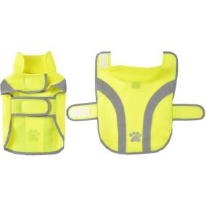 Imperméable de sécurité réfléchissant Jaune 35 cm Pour chien