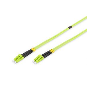 Digitus LWL câble Patch OM5-3 m LC vers LC câble Fibre Optique - LSZH - Duplex Multimode 50/125µ - 40 GBit/s - Vert -