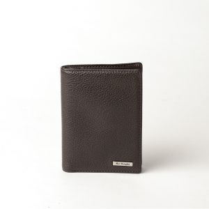 Mac Douglas Porte cartes cuir marron 3 volets