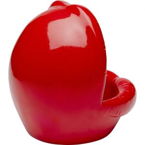 Kare Design Kare Lips - Objet décoratif Design - Rouge - Accessoire d'intérieur - Motif lèvres - Fait à la Main - 20 x 18 x 21 cm (H x l x P)